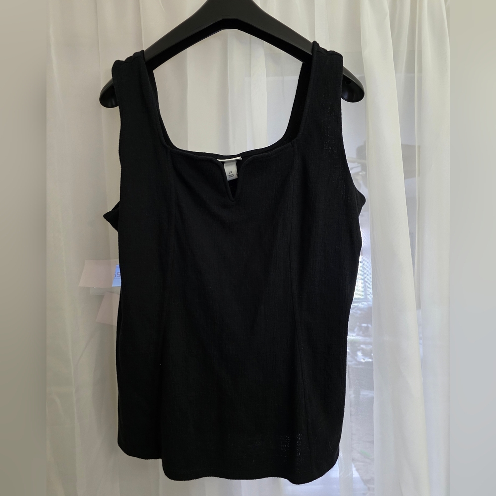Ava & Viv Black Knit Tank Top